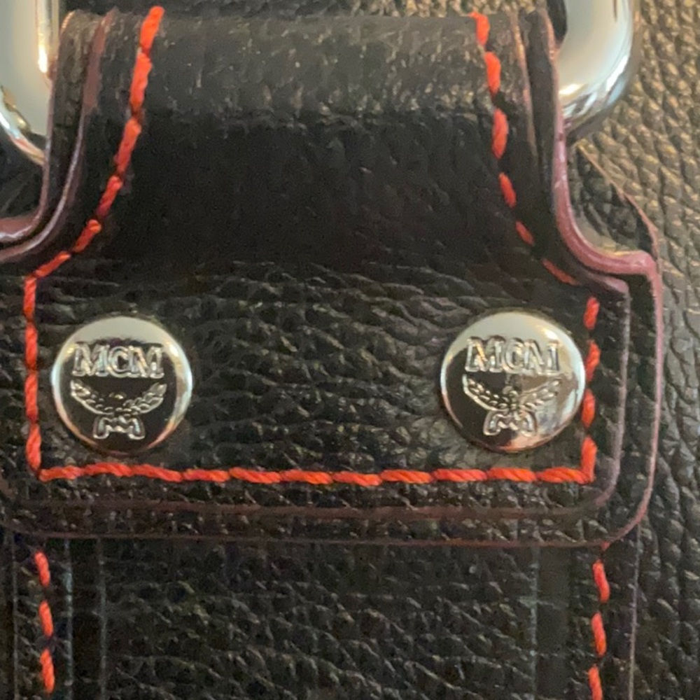 MCM Boston Black Leather Shoulder Bag - Picture 8 of 15